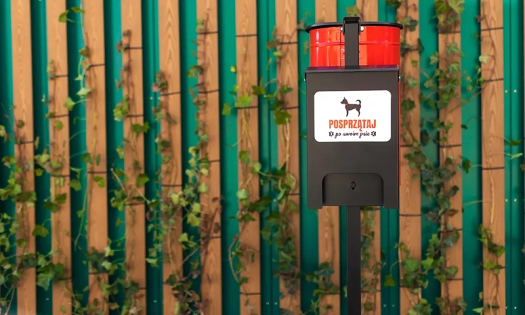 Hundekotbehälter TOBI mit Beutelspender 30 l Stahl – Bild 6