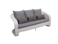 Gartensofa weiß Polyrattan Set