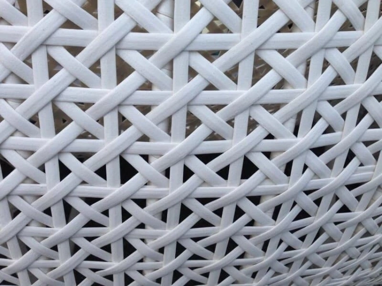 Weißer Polyrattan Gartenmöbelset