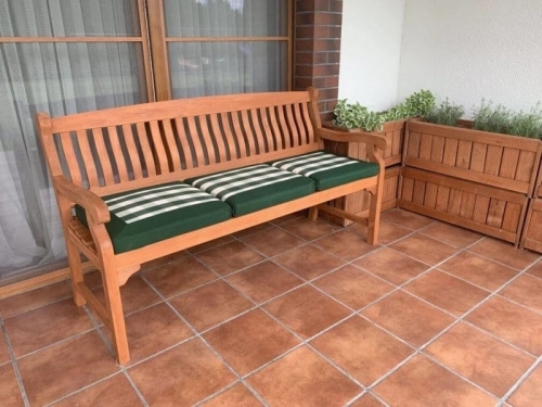 3 Personen Holzgartenbank