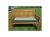 Bank aus Holz mit Sitzkissen