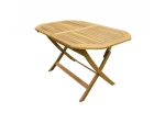 Ovales Gartentischset Akazie klappbar 120 cm OXFORD
