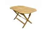 Ovales Gartentischset Akazie klappbar 120 cm OXFORD