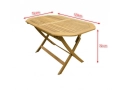 Ovale Tischplatte Massivholz Akazie Gartentisch Oxford