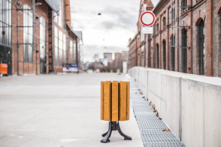 Mülleimer Lodz Farbe Teak