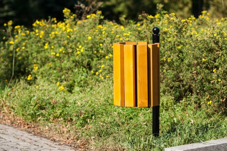 Mülleimer Genf Farbe Palisander