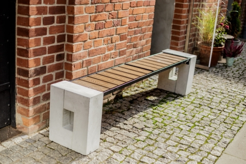 Roma WPC Parkbank Farbe grau