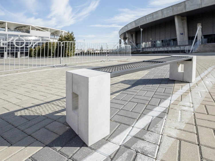 Parkbank Roma Solid ohne Rückenlehne