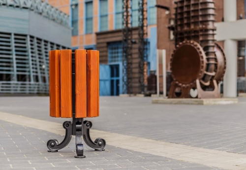 Mülleimer Prag Farbe Teak
