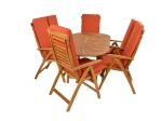 Gartenmöbel klappbar für 6 Personen Marsylia Dijon Farbe ziegelrot 