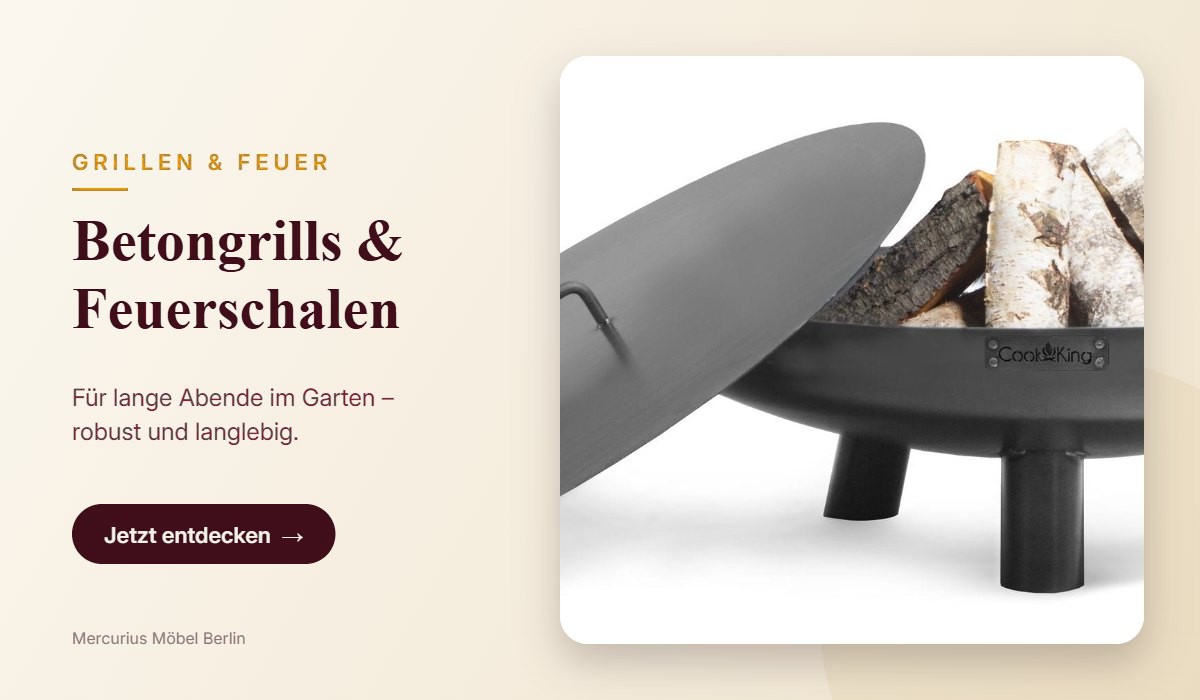 Gartengrills, Feuerschalen und Räucheröfen