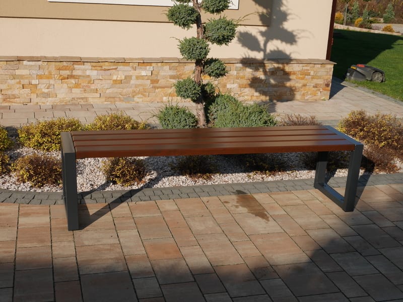 Gartenbank Modern ohne Arm- und Rueckenlehne 2