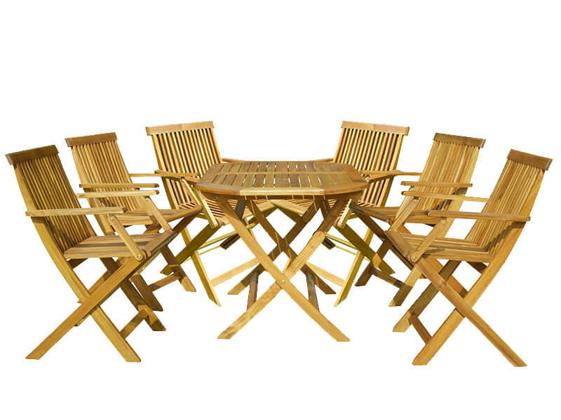 Gartenmoebel-Set Oxford klappbar Akazienholz 6-Sitzer