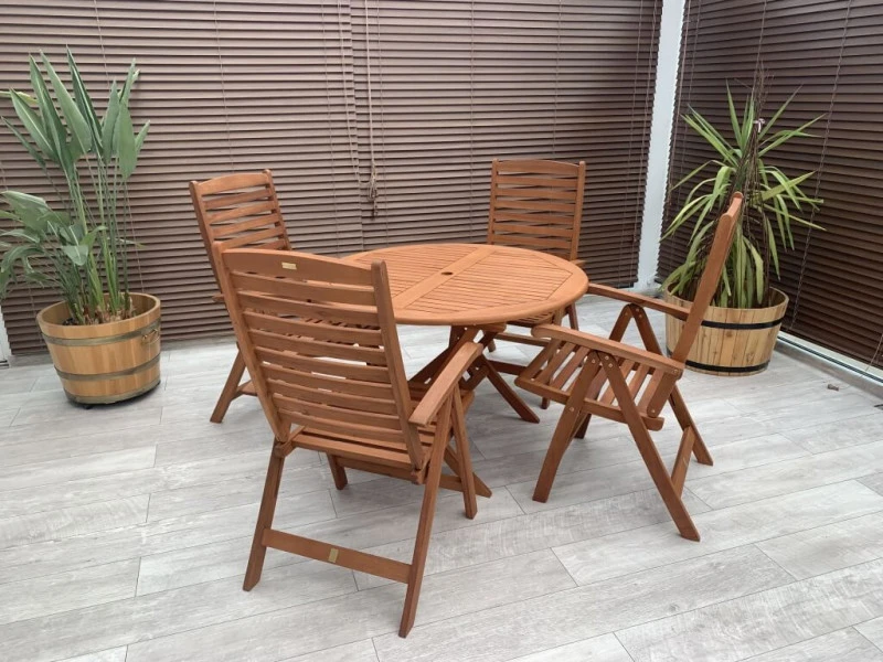 Balkon Sitzgruppe Bradford Calgary Eukalyptusholz klein 2