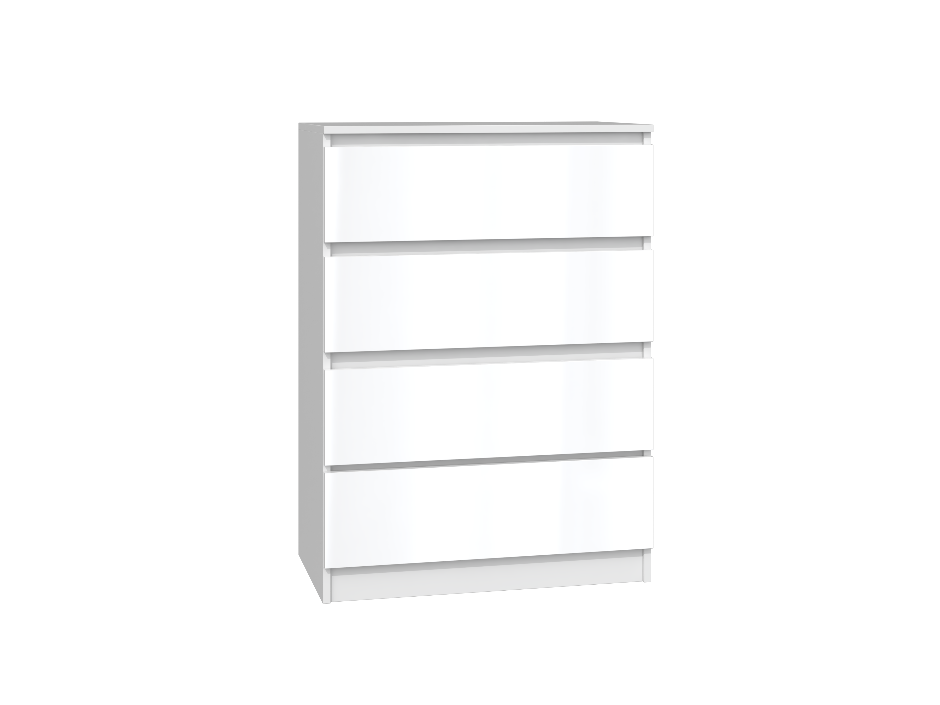 Kommode MALWA M4 weiss glaenzend 4 Schubladen