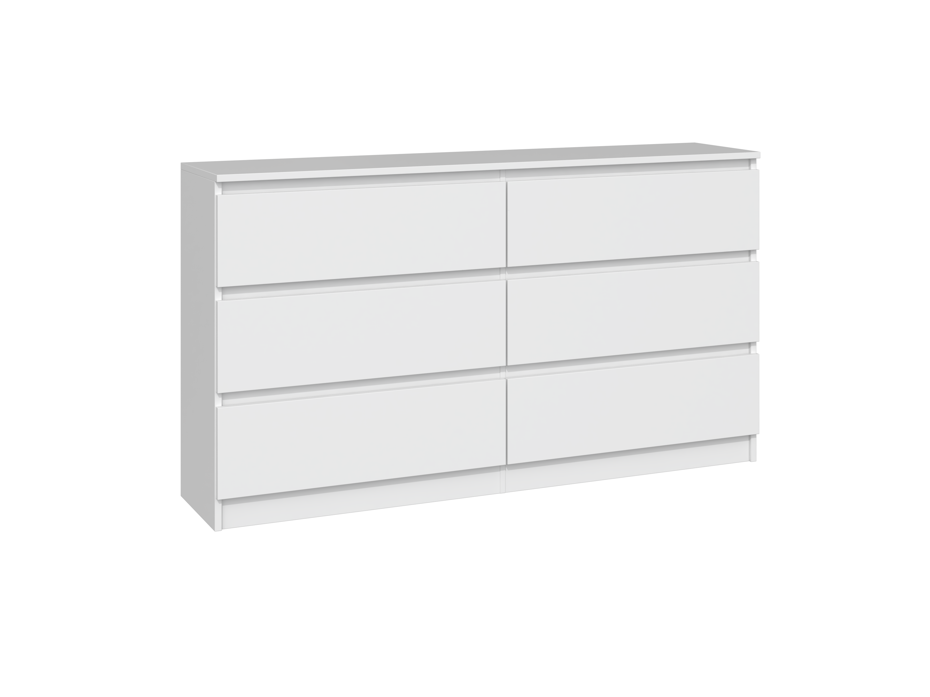 Kommode MALWA M6 140 weiss 6 Schubladen