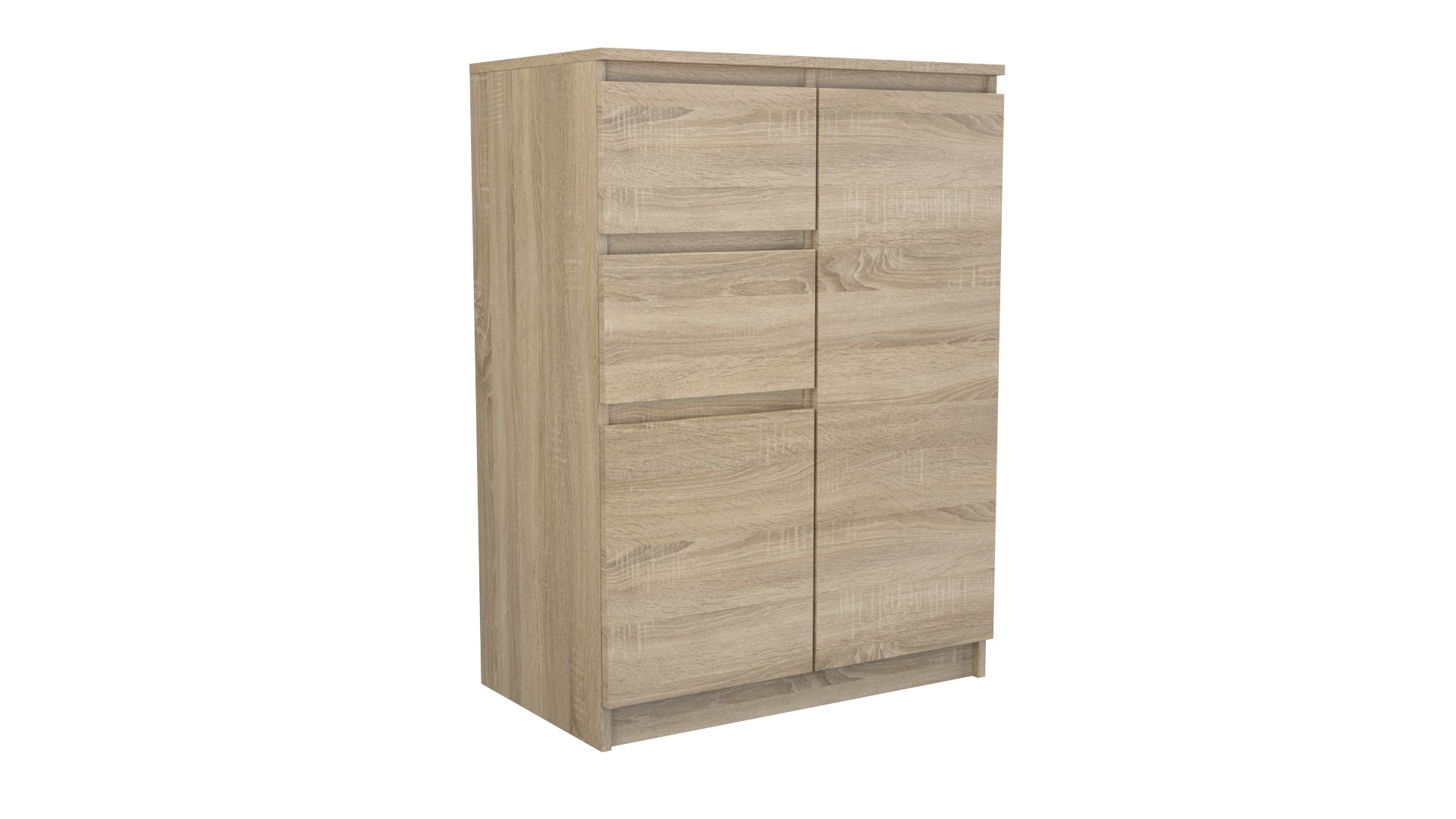 Kommode 2D2S Sonoma Eiche Tueren 2 Schubladen