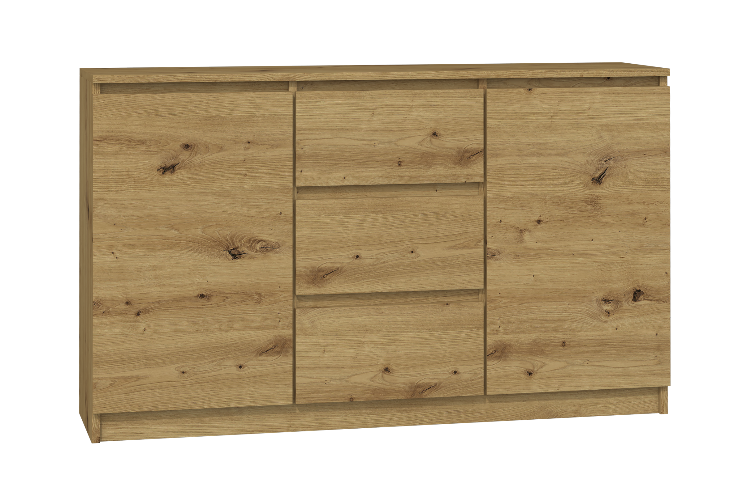 Kommode 2D3S 120 Eiche Artisan Tueren 3 Schubladen