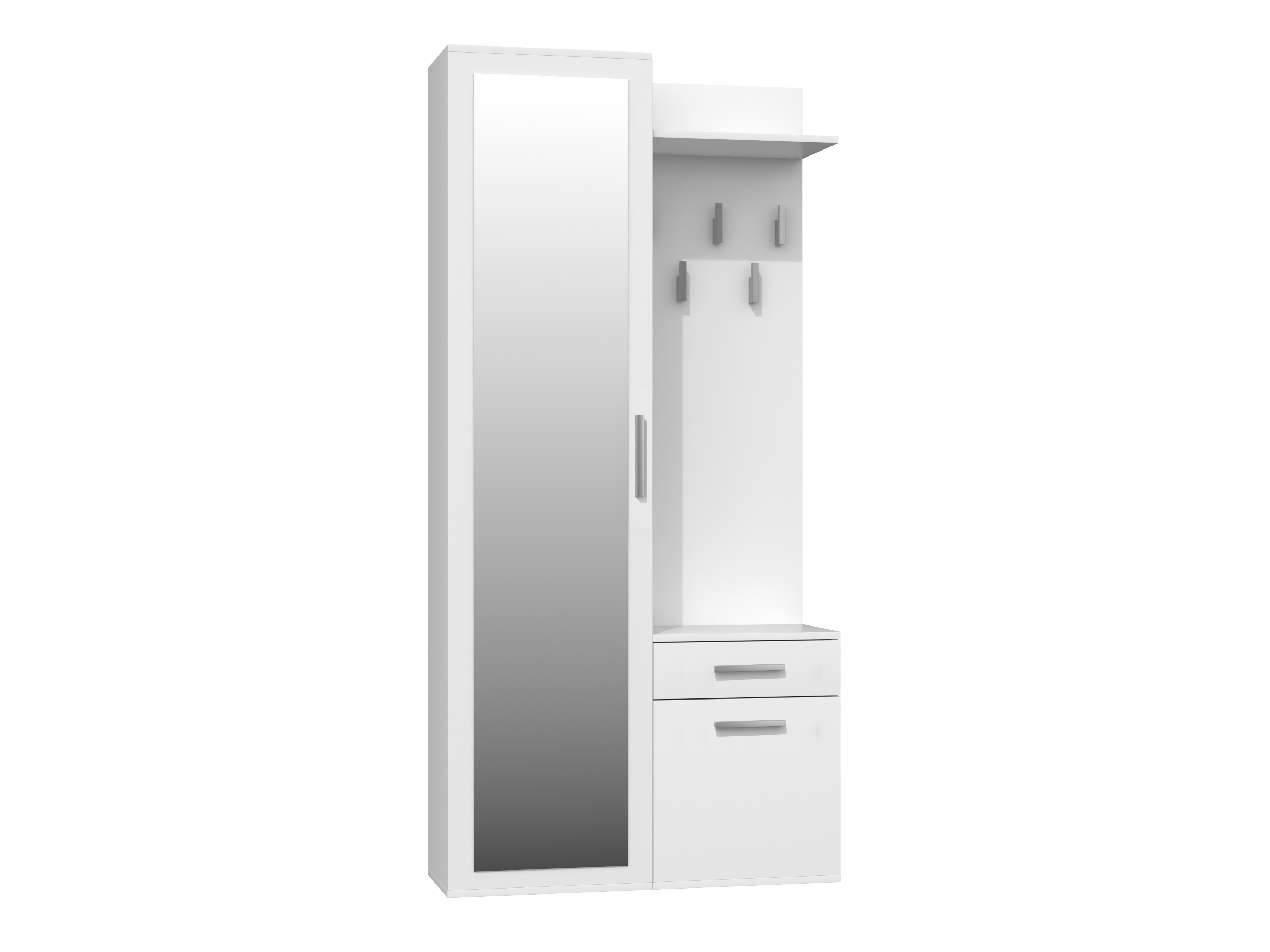 Flurgarderobe DUO weiss matt