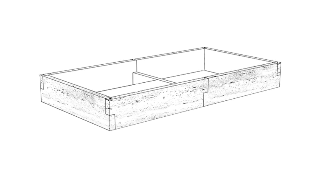 Hochbeet Beton Travertin Form 1 29 cm Travertin-Optik