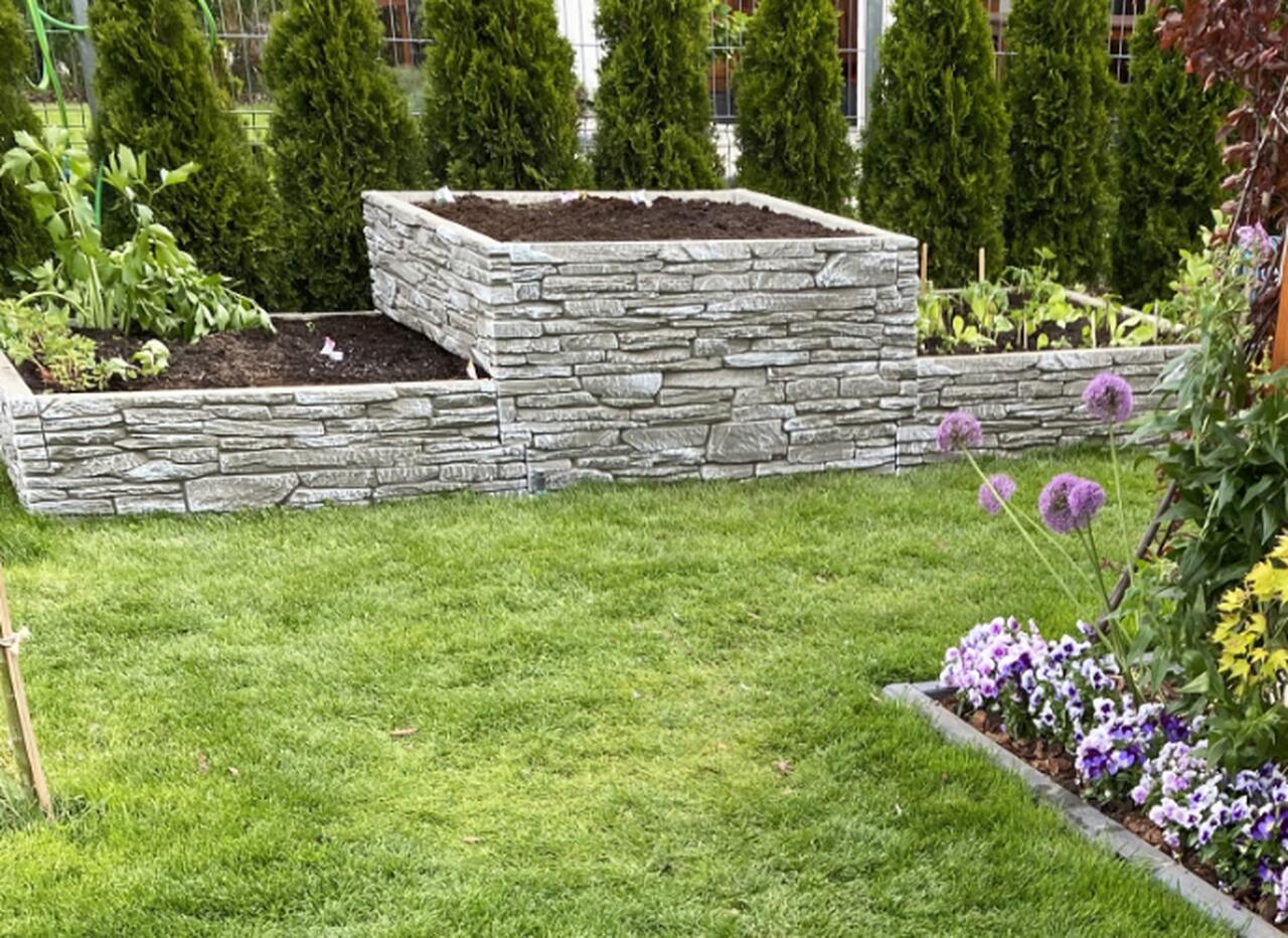 Hochbeet Beton Stein Form 3 30 cm Steinoptik 2