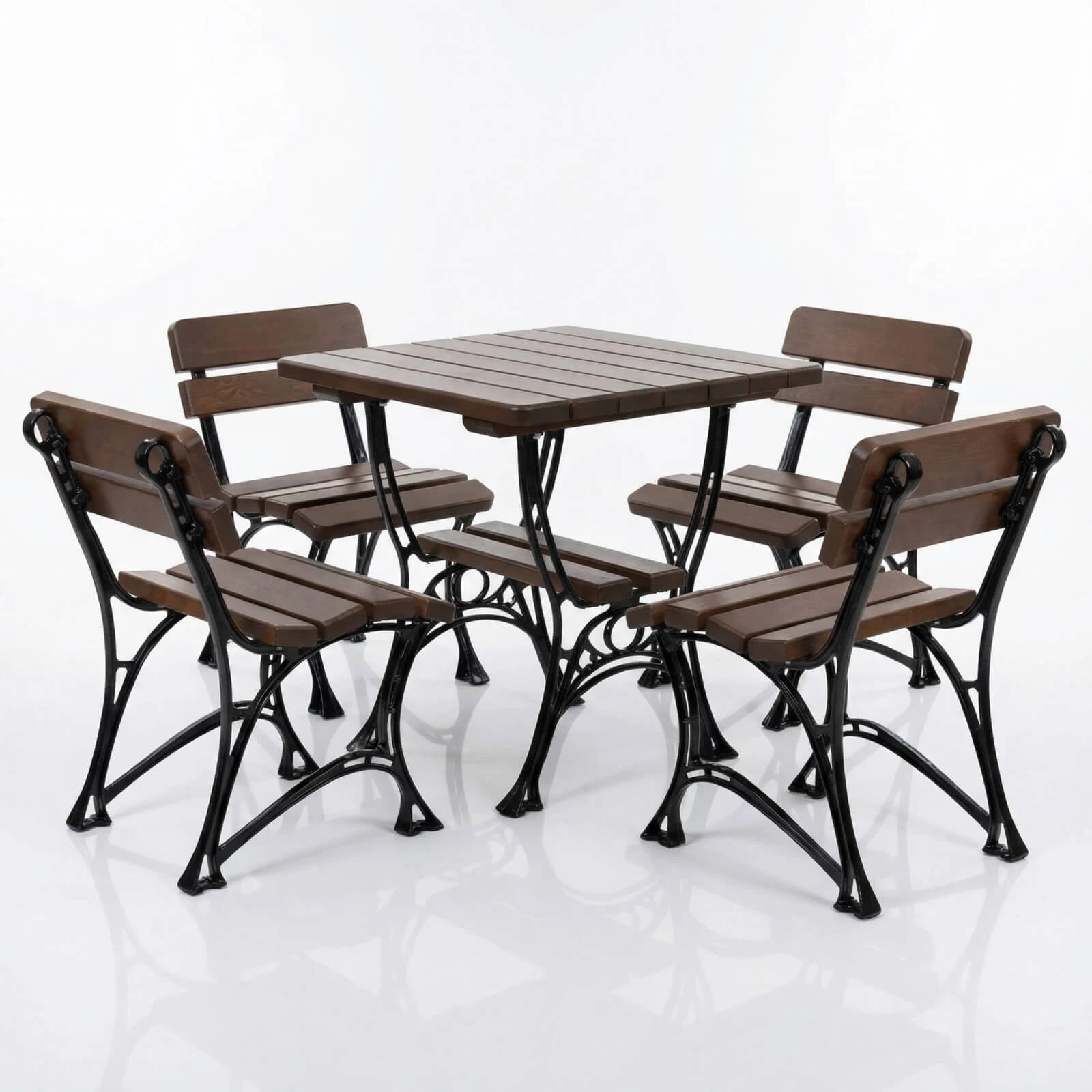 Gartenmoebel-Set ROYAL 4-Sitzer ohne Armlehnen Gusseisen