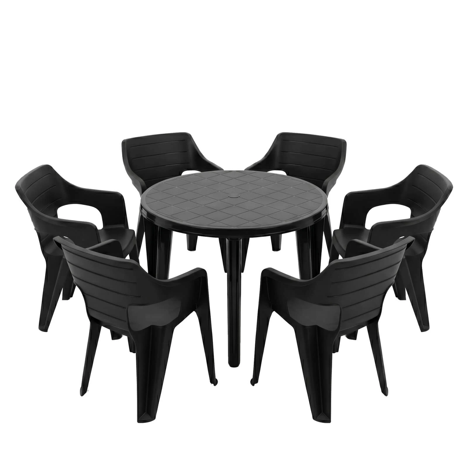 Gartenmoebel-Set Lisa 6 Bilbao Sessel Polyrattan