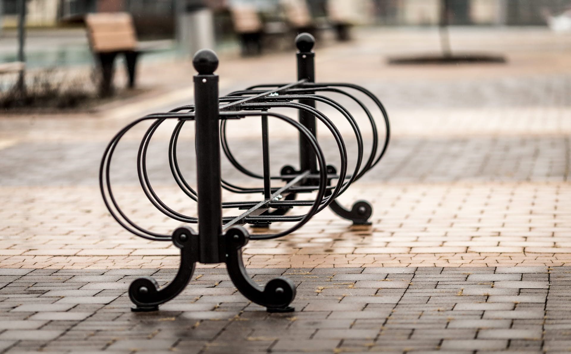 Fahrradstaender Prag doppelseitig Stahl 10 Stellplaetze 2